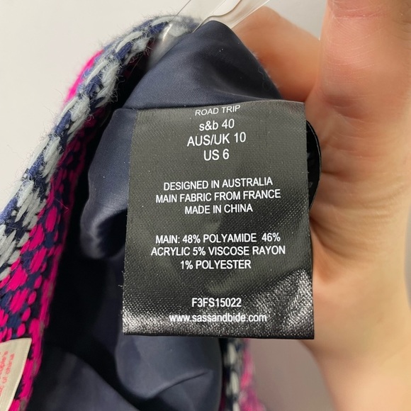 Pink and Blue Patterned Women's Skirt - Picture 9 of 9